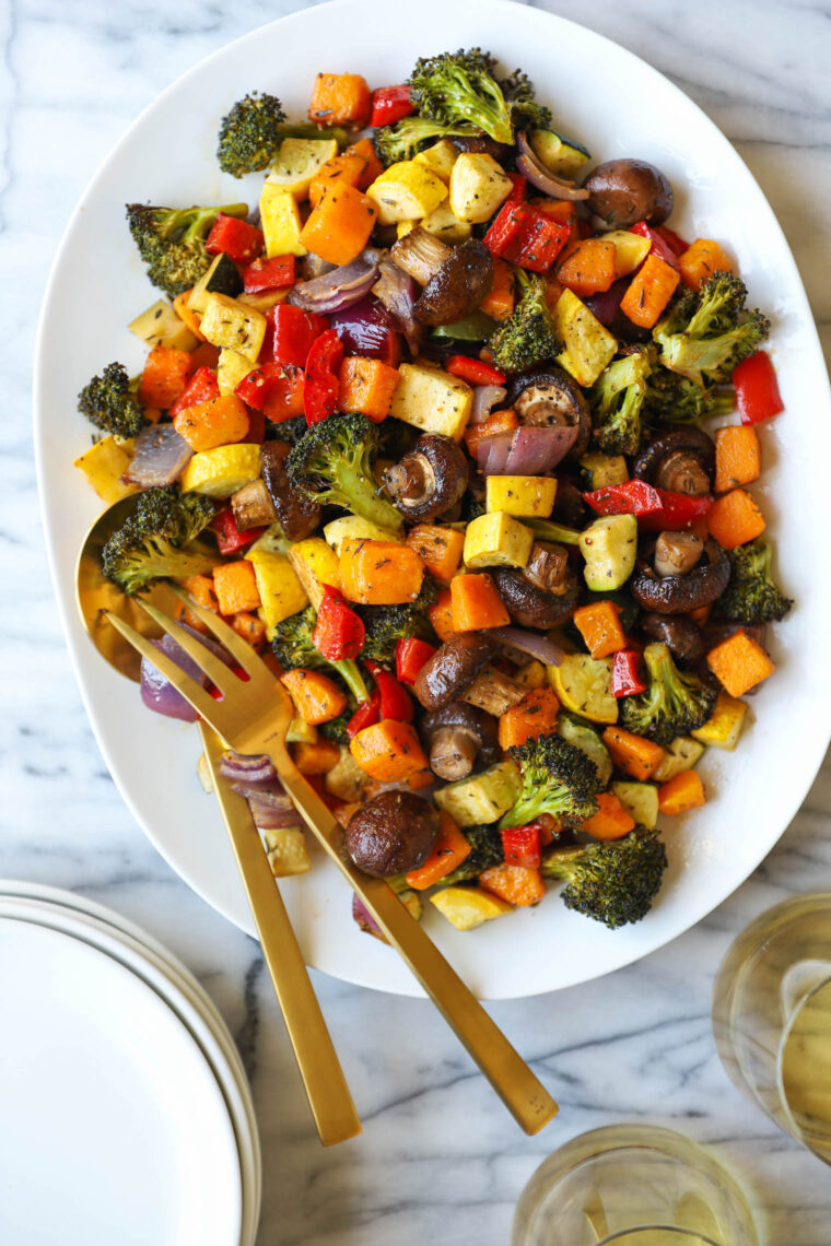 Roasted Vegetables - The easiest, simplest, and BEST way to roast vegetables - perfectly tender and packed with so much flavor!