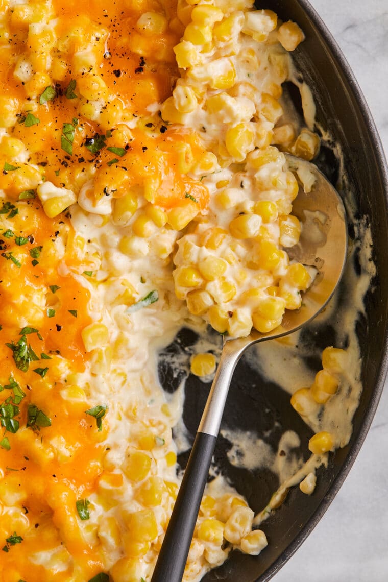 Easy Creamed Corn - The creamiest, most amazing creamed corn you will ever have - and it's so easy to make, it's practically fool-proof!