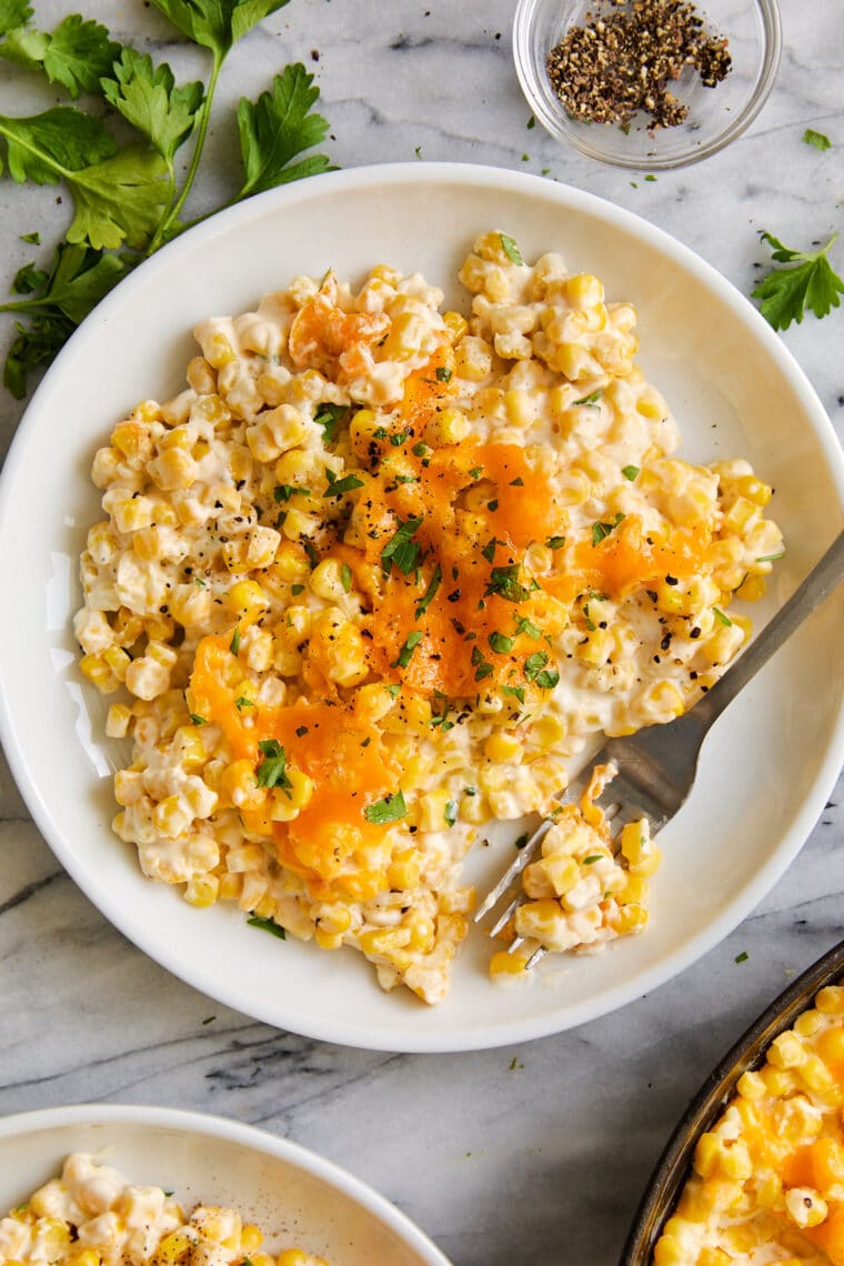 Easy Creamed Corn - The creamiest, most amazing creamed corn you will ever have - and it's so easy to make, it's practically fool-proof!