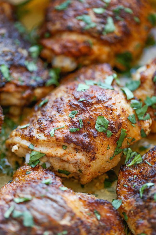 Southwest Buttermilk Baked Chicken - The most flavorful chicken you will ever make, baked to absolute crisp-tender, juicy perfection! 207 calories each.