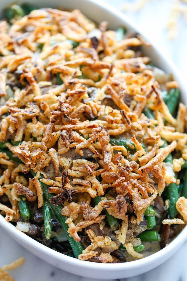 Easy Green Bean Casserole - The easiest, creamiest green bean casserole ever. Even the pickiest of eaters will be begging for seconds!