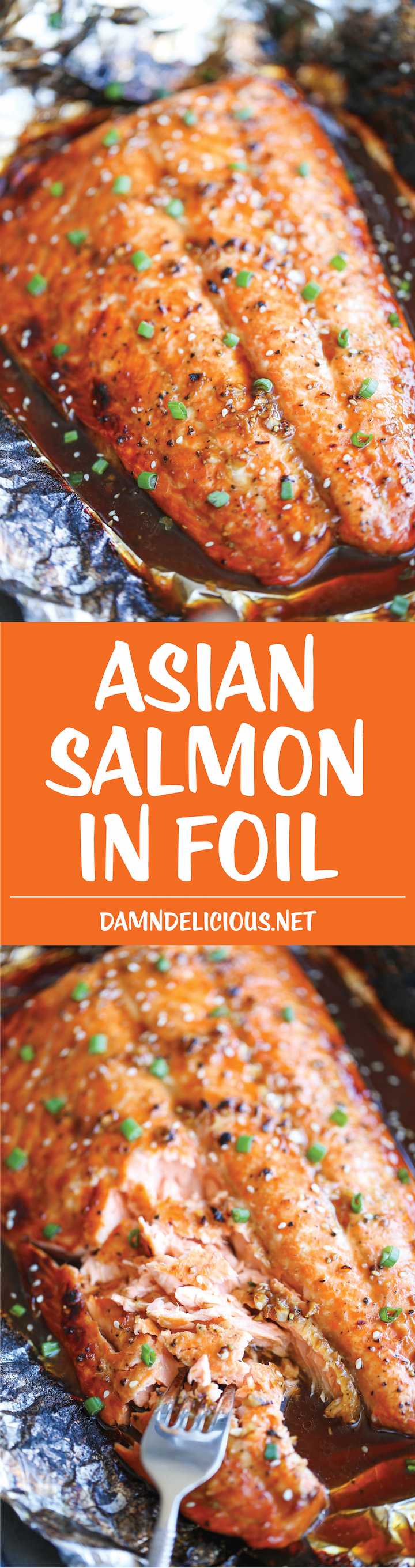 Asian Salmon in Foil - The best and easiest way to make salmon in foil - and you won't believe how much flavor is packed right in!