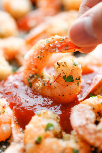 Garlic Parmesan Roasted Shrimp - Damn Delicious