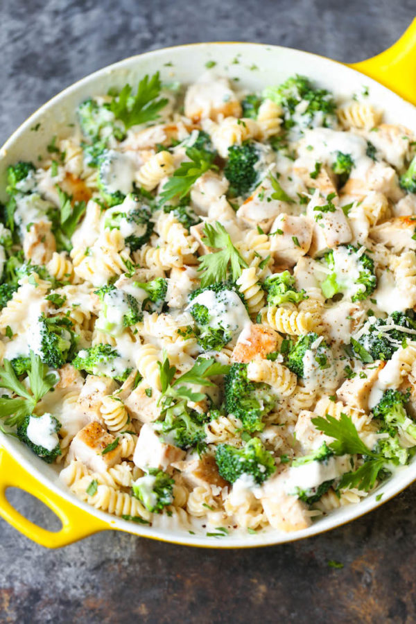 Chicken and Broccoli Alfredo - Damn Delicious