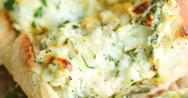 Spinach And Artichoke Dip French Bread Damn Delicious