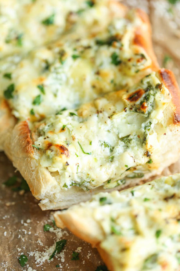 Spinach and Artichoke Dip French Bread - Damn Delicious