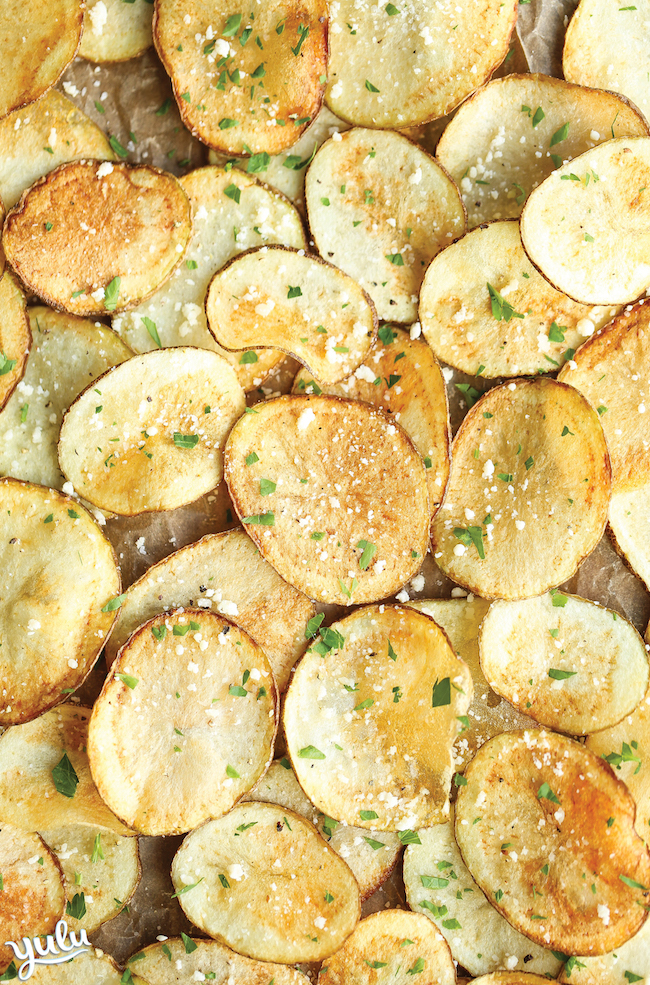 Homemade Parmesan Potato Chips Damn Delicious