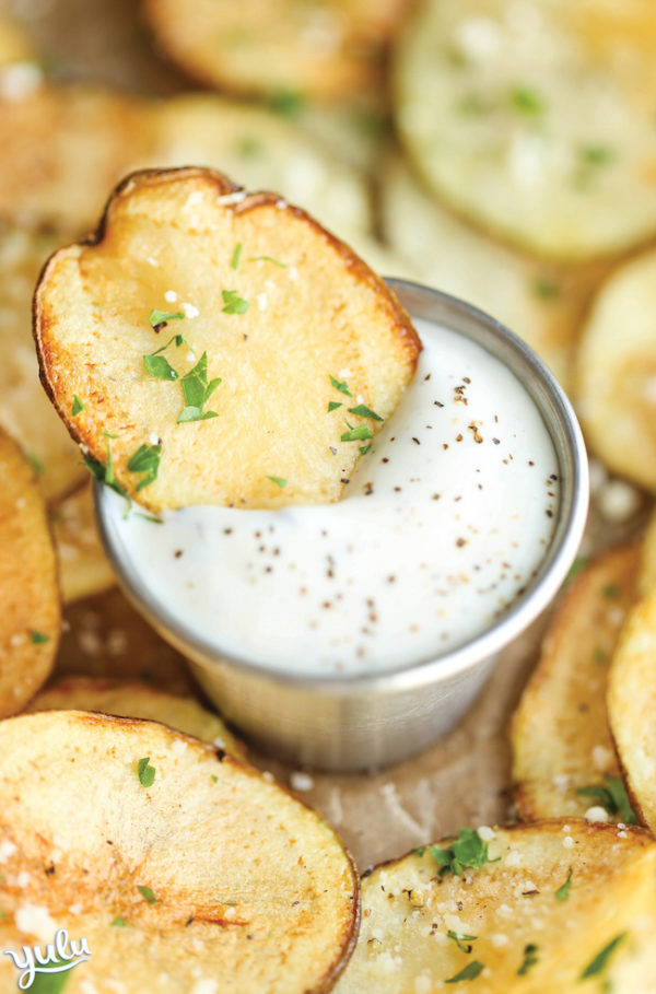Homemade Parmesan Potato Chips Damn Delicious
