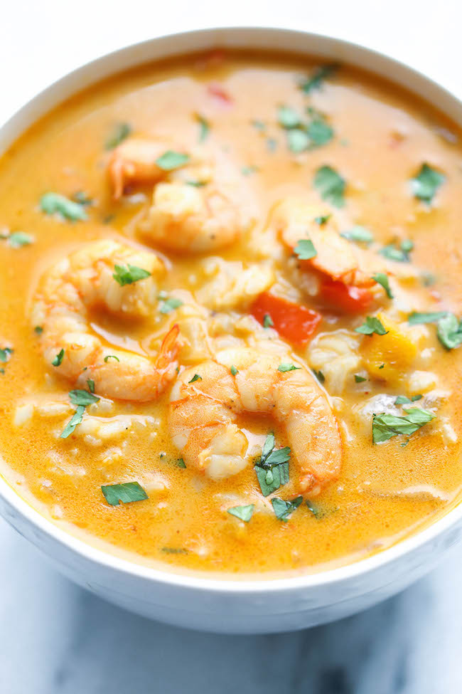 Easy Thai Shrimp Soup - Skip the take-out and try making this at home - it's unbelievably easy and 10000x tastier and healthier!