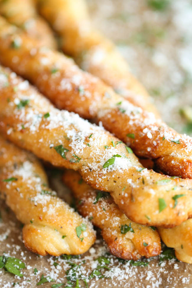 Easy Garlic Butter Breadsticks - Damn Delicious