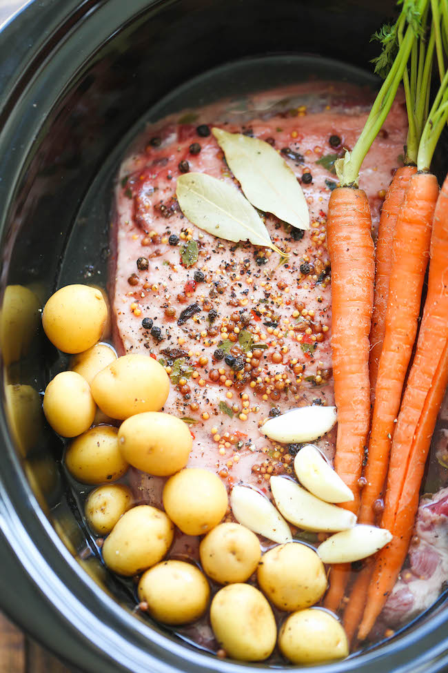 Slow Cooker Corned Beef - Let the crockpot do all the work for you - simply throw everything in and you are set. It's so easy, so tender and so flavorful!
