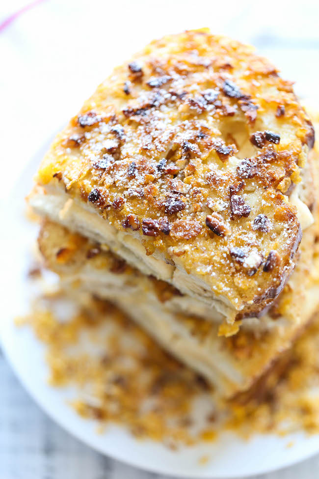 Banana Stuffed French Toast - After this, you'll never want traditional French toast ever again. And this is the perfect way to use up those spotty bananas!