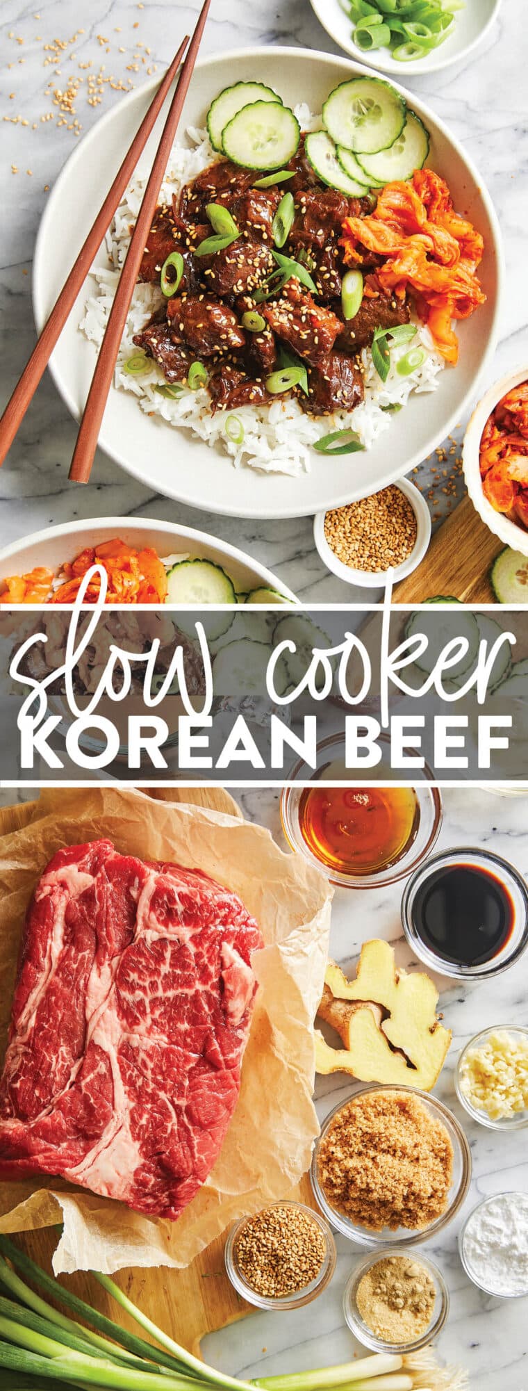 Slow Cooker Korean Beef - Amazingly tender, melt-in-your-mouth Korean beef easily made right in the crockpot - 10 min prep! So easy, so good.