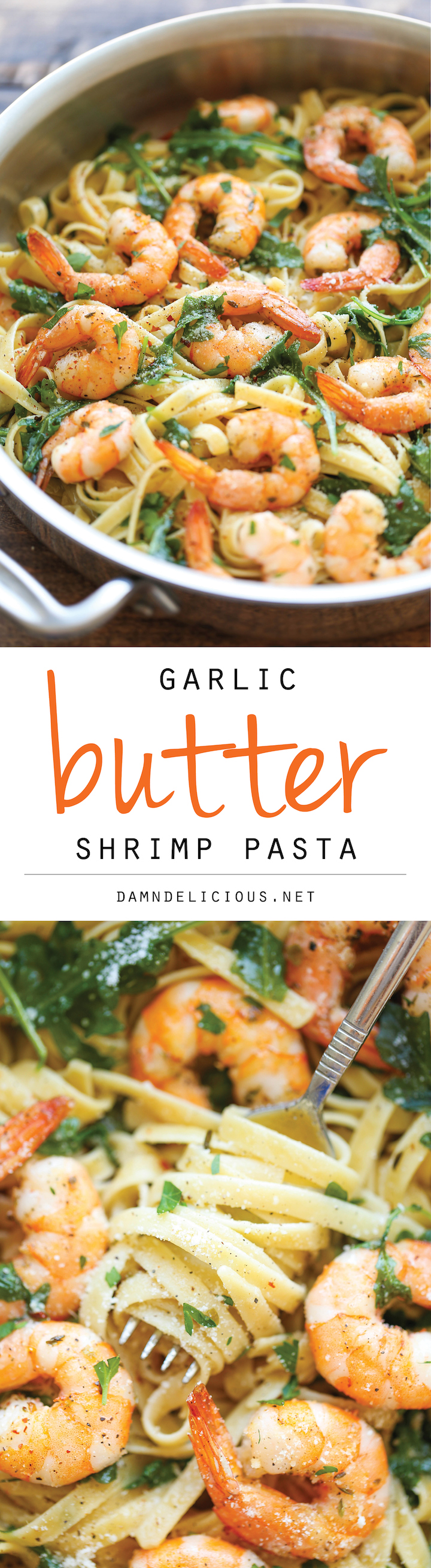 Roasted garlic shrimp pasta