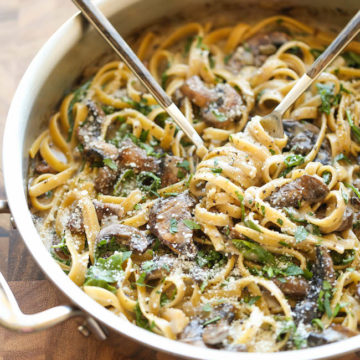 Creamy Mushroom Fettuccine Damn Delicious