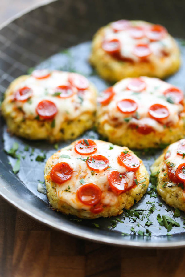 Mini Cauliflower Pizzas Damn Delicious