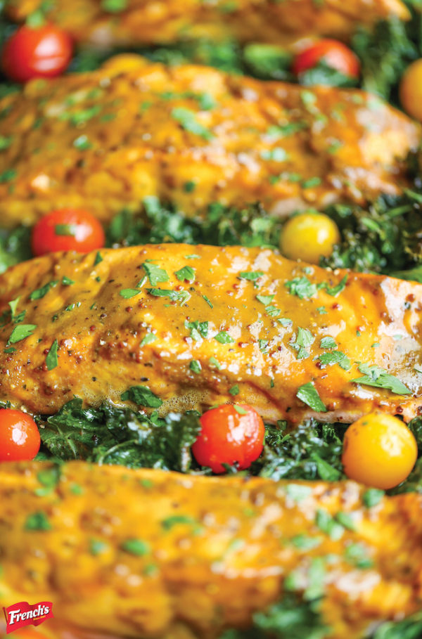 One Pan Salmon and Veggies Damn Delicious