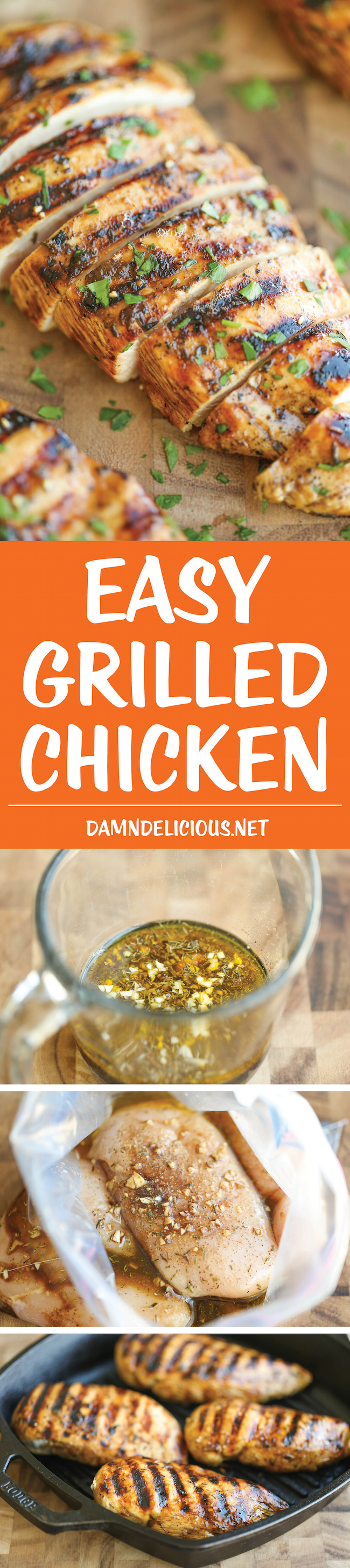 Easy Grilled Chicken - The best and easiest marinade ever - no-fuss and packed with so much flavor! You'll never need another grilled chicken recipe again!
