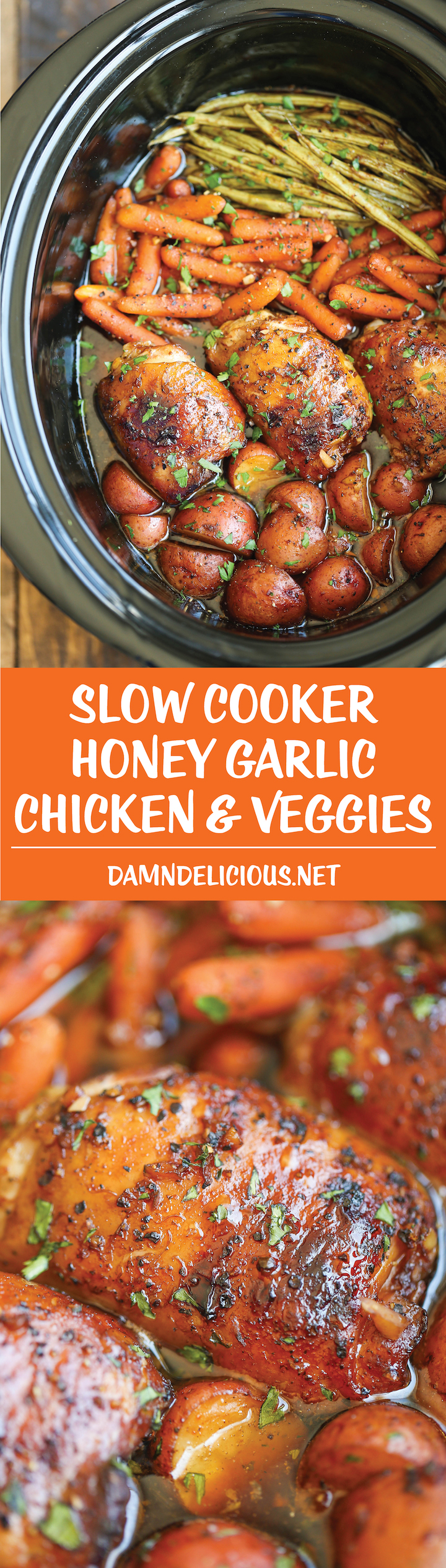Slow Cooker Honey Garlic Chicken and Veggies | Mouthwatering Crockpot Recipes To Prepare This Winter | Easy Slow Cooker Recipes