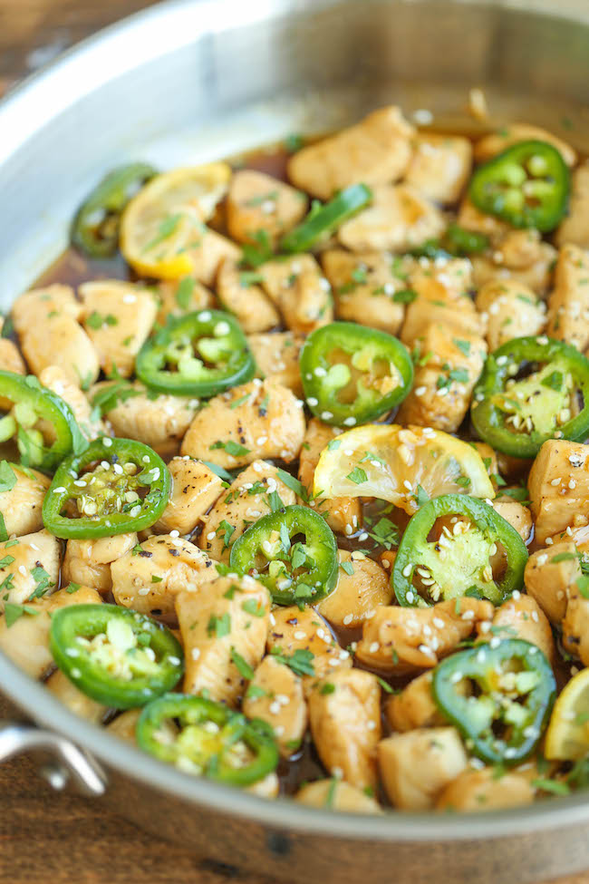 Asian Jalapeno Chicken - Sweet and savory perfection in this quick and easy 20 min meal from start to finish. Better than take-out and so much healthier!