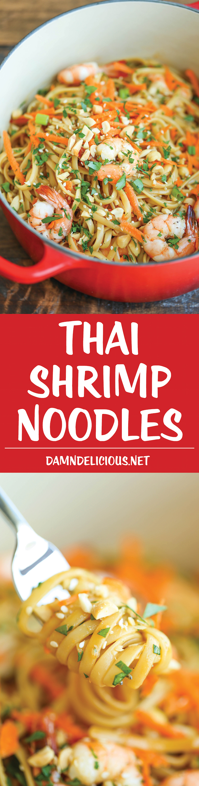 Thai Shrimp Noodles - Damn Delicious