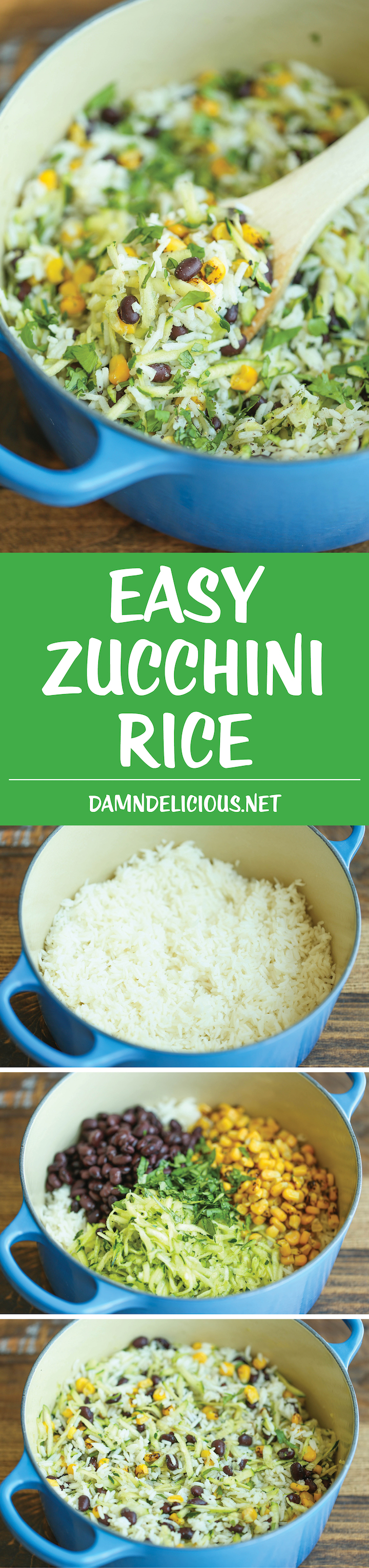 Zucchini Rice - A quick and easy side dish that’s not only fresh, healthy, and hearty but it goes well with anything and everything!