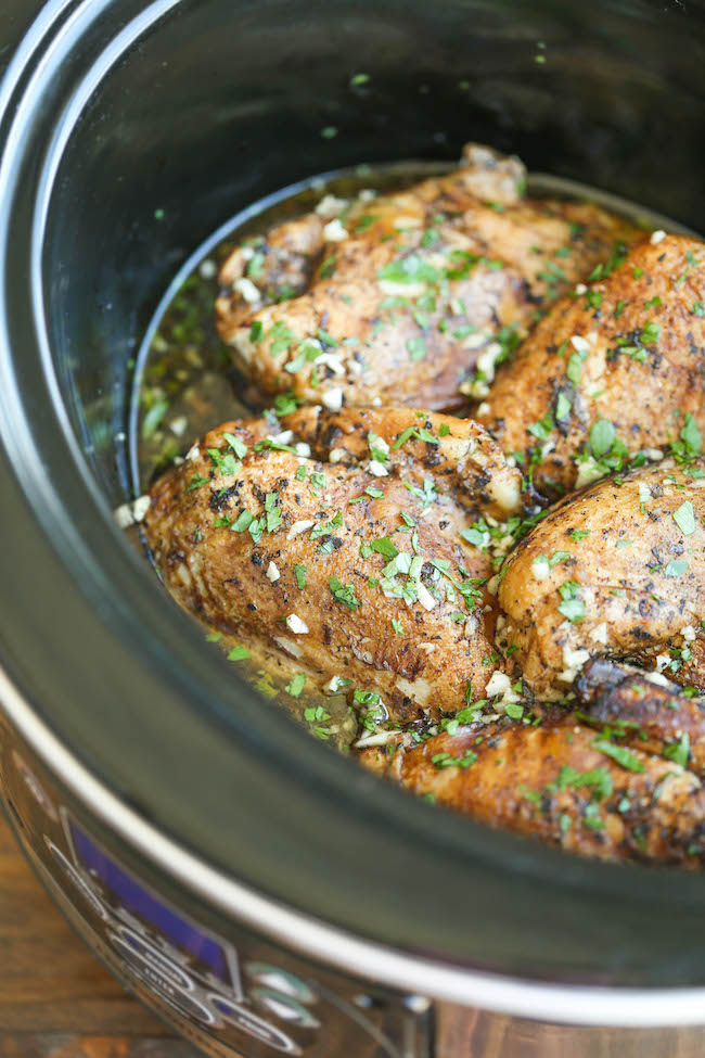 Slow Cooker Balsamic Chicken - Let the crockpot do all of the work in the easiest dish of all time. Simply throw everything in with 5 min prep. That's it!