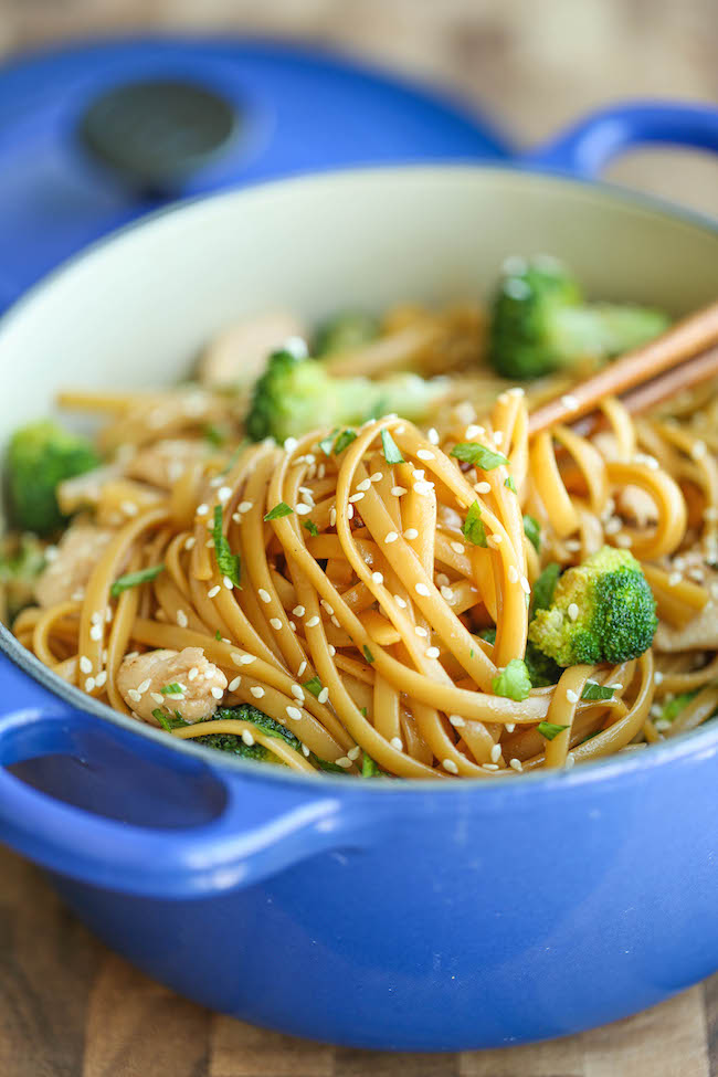 Quick Chicken and Broccoli Stir Fry - A lightning fast noodle stir fry made in just 20 min with simple pantry ingredients. It doesn't get easier or quicker!
