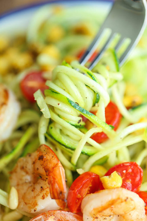 Shrimp And Zucchini Noodles - Damn Delicious