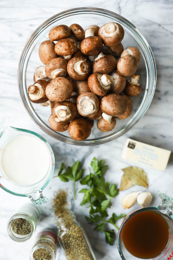 Slow Cooker Garlic Herb Mushrooms Damn Delicious