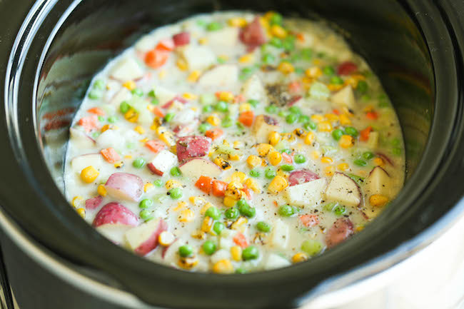 Crock Pot Chicken Pot Pie (NO CONDENSED SOUP!) - Midwest Foodie