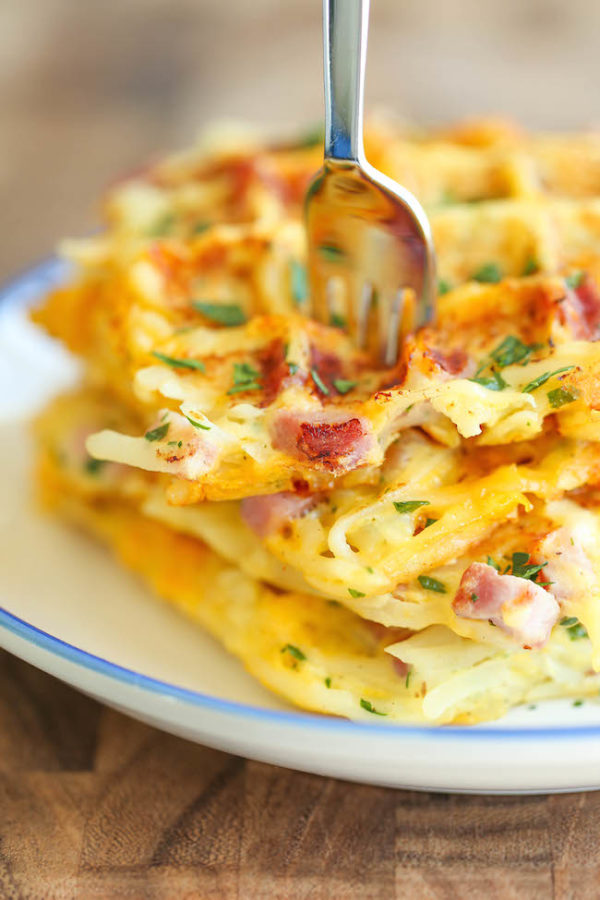 Ham And Cheese Hashbrown Waffles Damn Delicious Ham And Cheese Hashbrown Waffles Damn Delicious