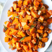 Cinnamon Pecan Roasted Butternut Squash