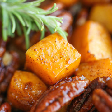 Cinnamon Pecan Roasted Butternut Squash Damn Delicious