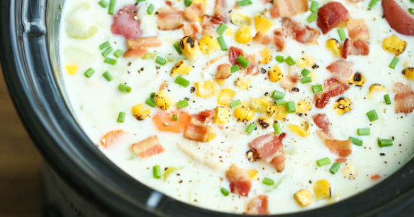 Slow Cooker Chicken and Corn Chowder