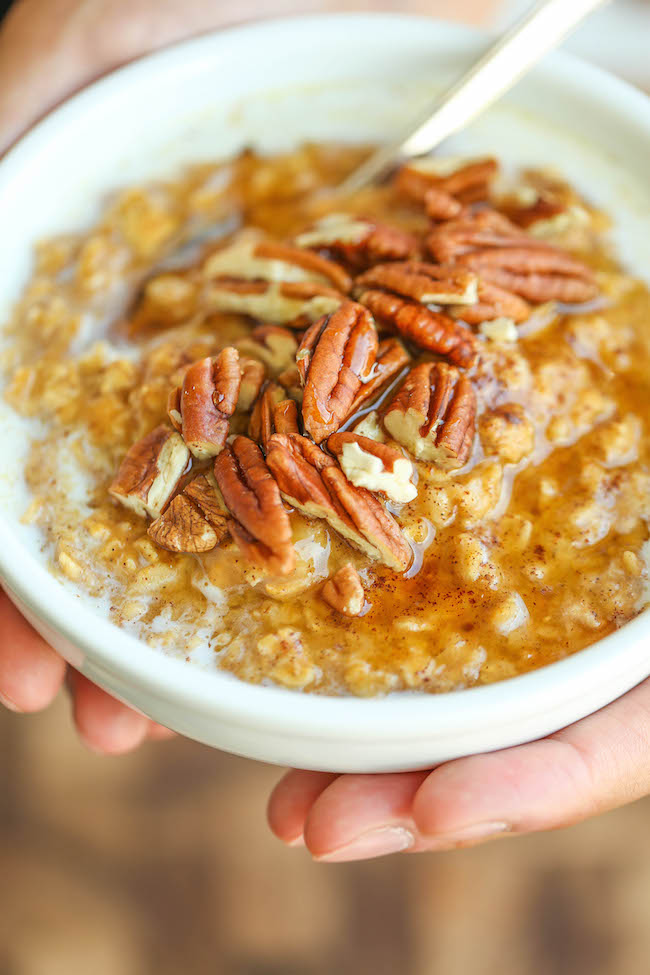 Pumpkin Pie Oatmeal - Damn Delicious