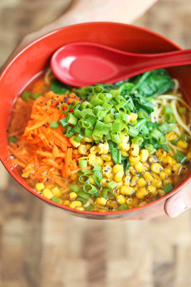 Clean-out-the-Fridge Miso Ramen - Restaurant-quality ramen made at home in 15 min from start to finish. So quick, so easy and so good, loaded with veggies!