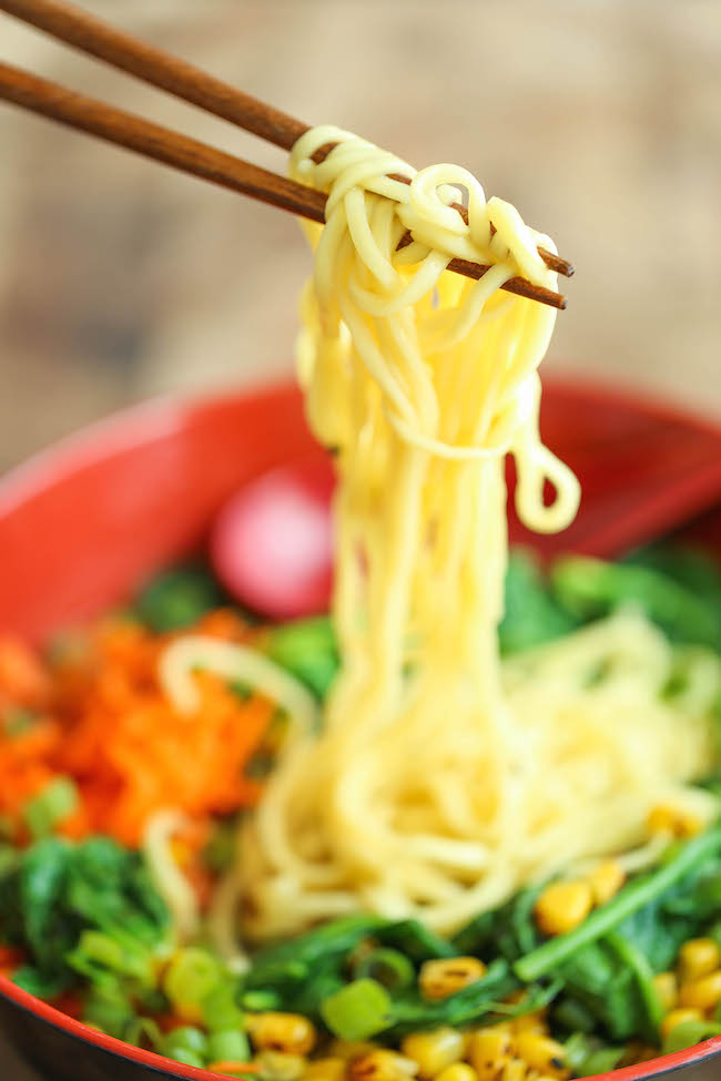 Clean-out-the-Fridge Miso Ramen - Restaurant-quality ramen made at home in 15 min from start to finish. So quick, so easy and so good, loaded with veggies!