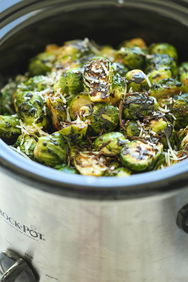 Balsamic Brussels Sprouts | 17 Christmas Crock Pot Recipes For A Memorable Time With Your Family