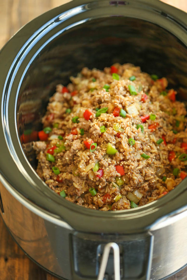 Slow Cooker Teriyaki Chicken and Rice Damn Delicious