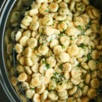 Slow Cooker Parmesan Ranch Oyster Crackers