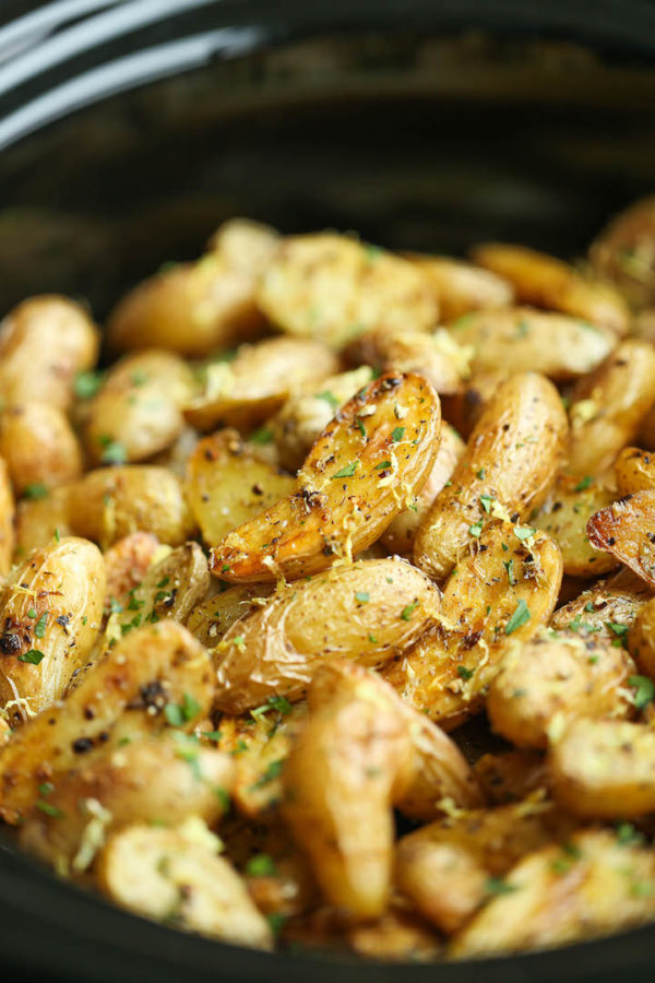 Slow Cooker Greek Potatoes Damn Delicious