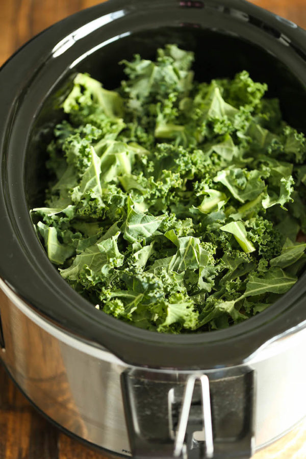 Slow Cooker Tomato, Kale and Quinoa Soup - Damn Delicious