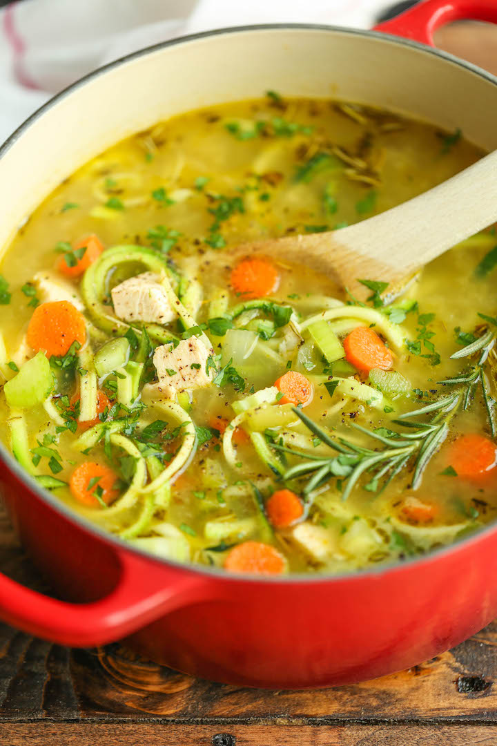 Chicken Zoodle Soup - Damn Delicious