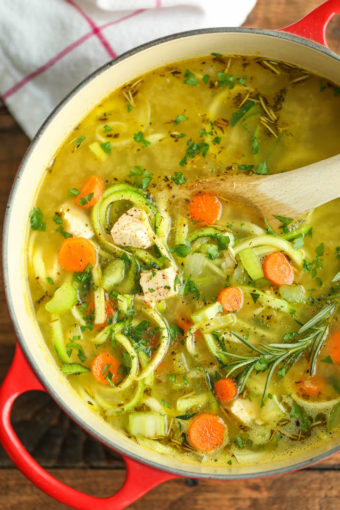 Chicken Zoodle Soup - Damn Delicious