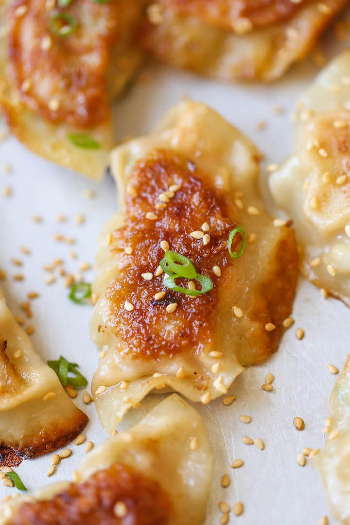 Pan Fried Dumplings - The best and easiest way to cook amazingly crisp potstickers! After this, you'll never want take-out dumplings ever again. Promise!