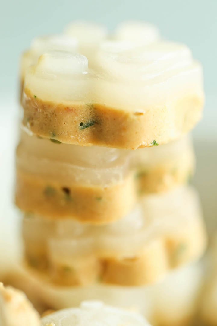 homemade dog treats with chicken broth