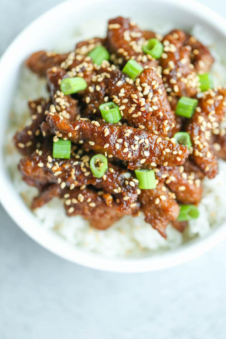 Crispy Sesame Beef - Restaurant-quality, amazingly crispy beef made in just 30 min with less oil - you won't even be able to tell the difference! 