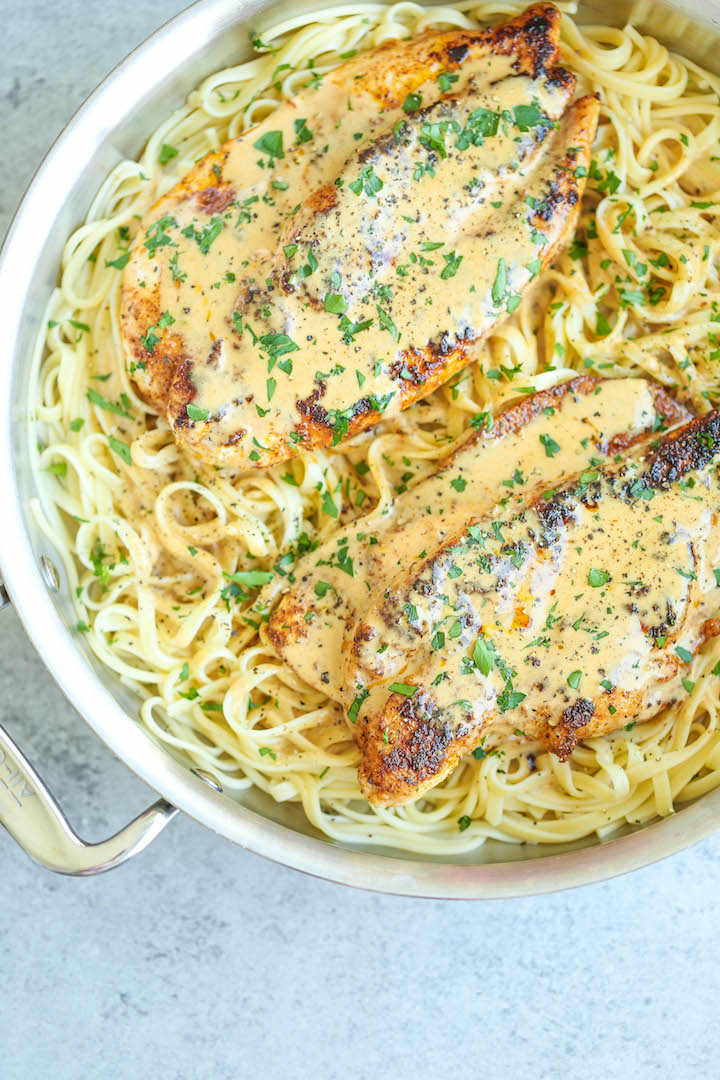 Chicken Lazone - Chicken breasts pan-fried in butter and a homemade seasoning mix with the most amazingly, out-of-this-world cream sauce! And it's so easy!