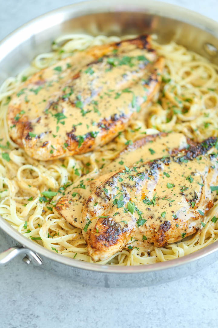 Chicken Lazone - Chicken breasts pan-fried in butter and a homemade seasoning mix with the most amazingly, out-of-this-world cream sauce! And it's so easy!